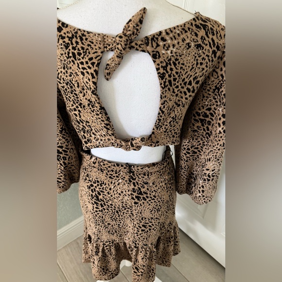 Anthropologie Maeve Knit Cut-Out Mini Dress Size 8 - Picture 7 of 16